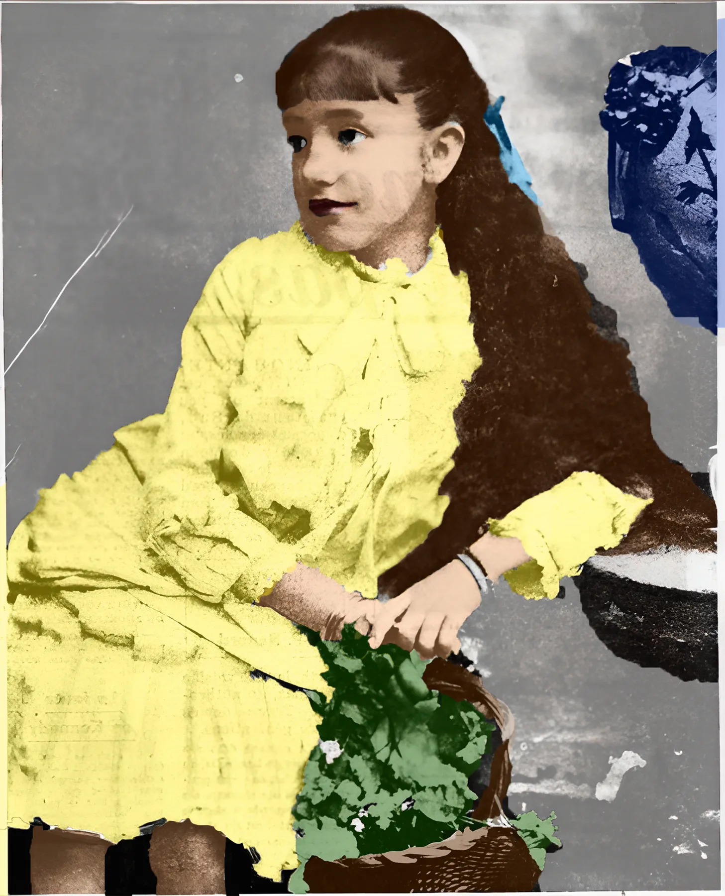 Hand-coloured childhood portrait of Irène Cahen d'Anvers