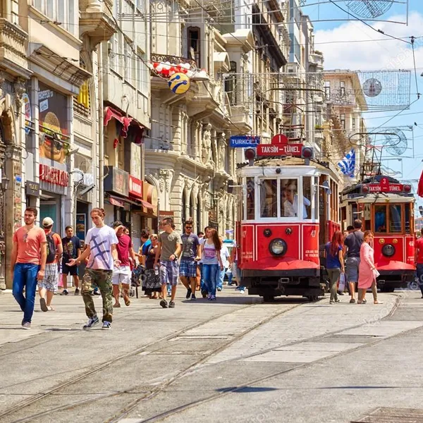 İstiklal Street with its historic tram