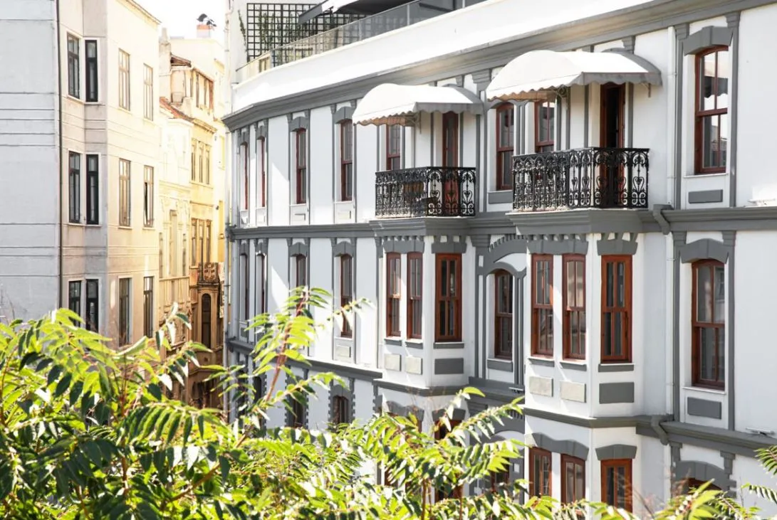 Balconies of the House Building seen through the trees