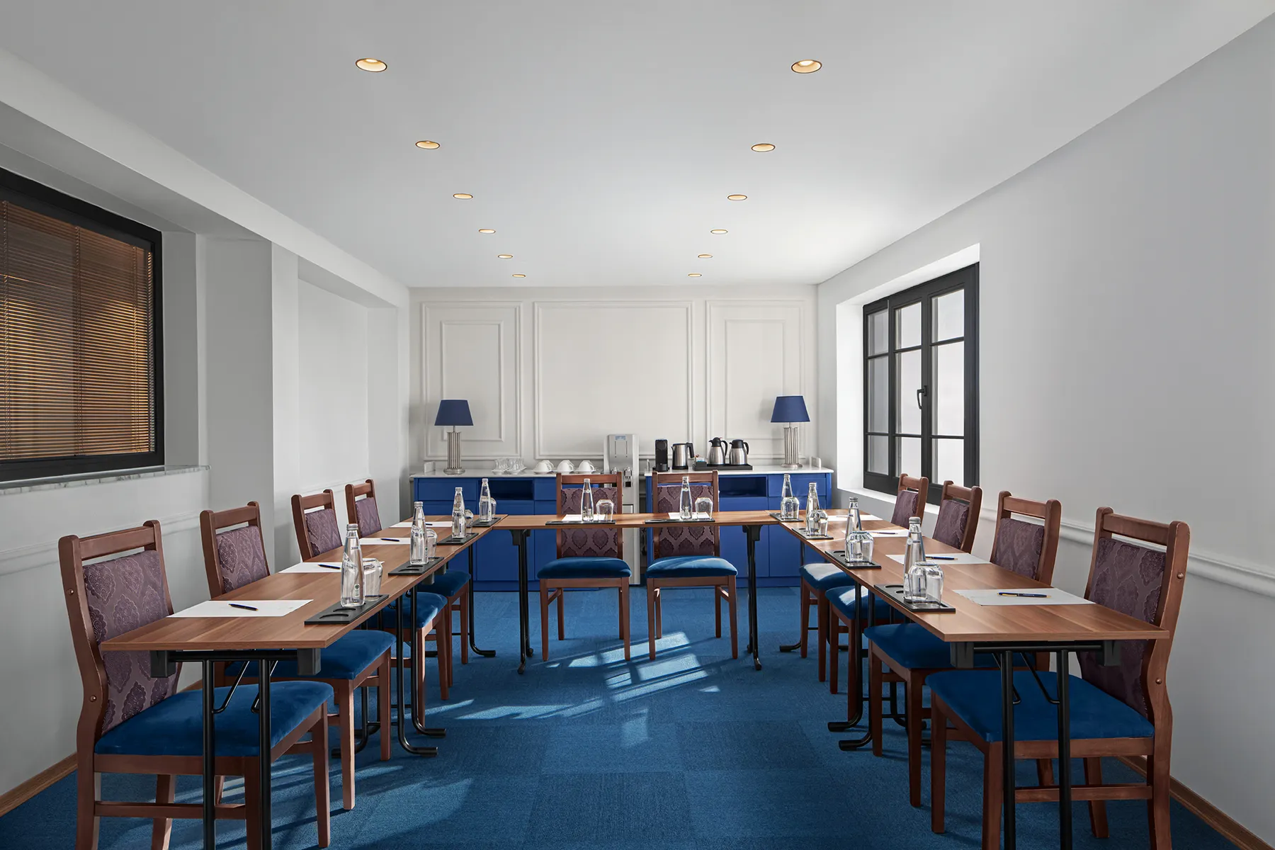 Meeting room set up in a U-shape