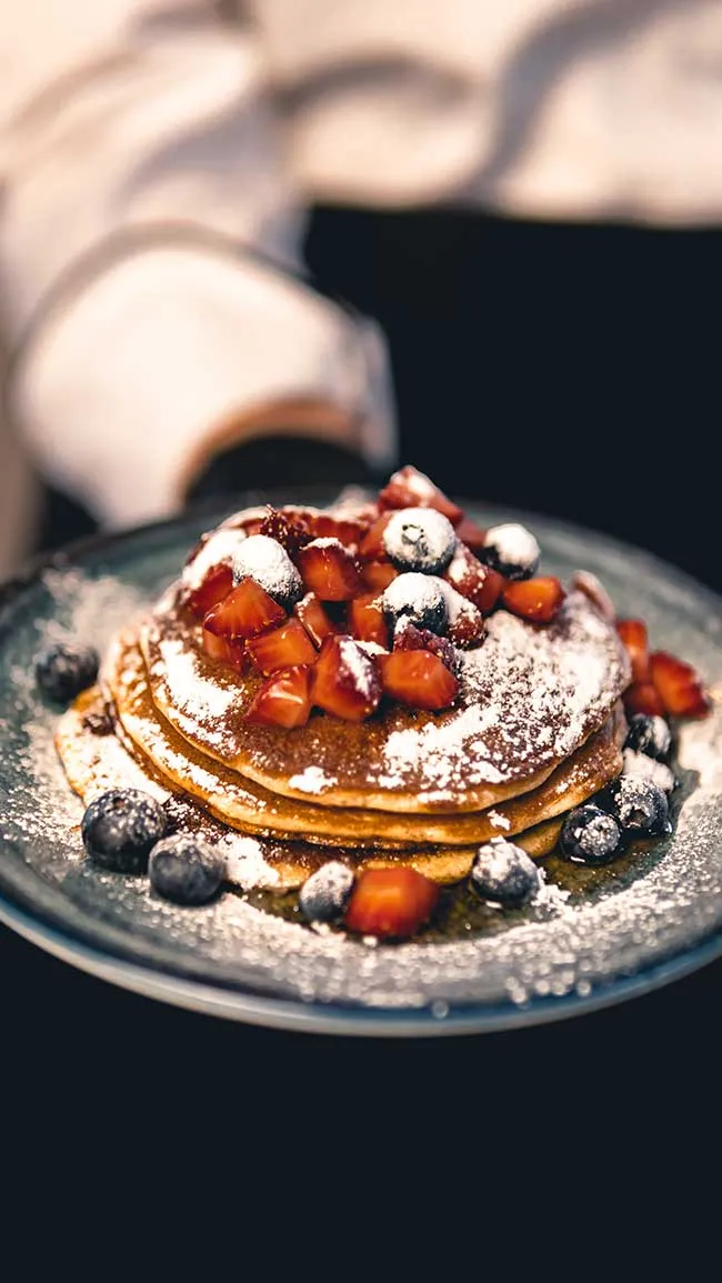 Pancakes with fresh berries